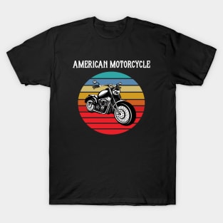 Motorcycle Vintage Sunset T-Shirt